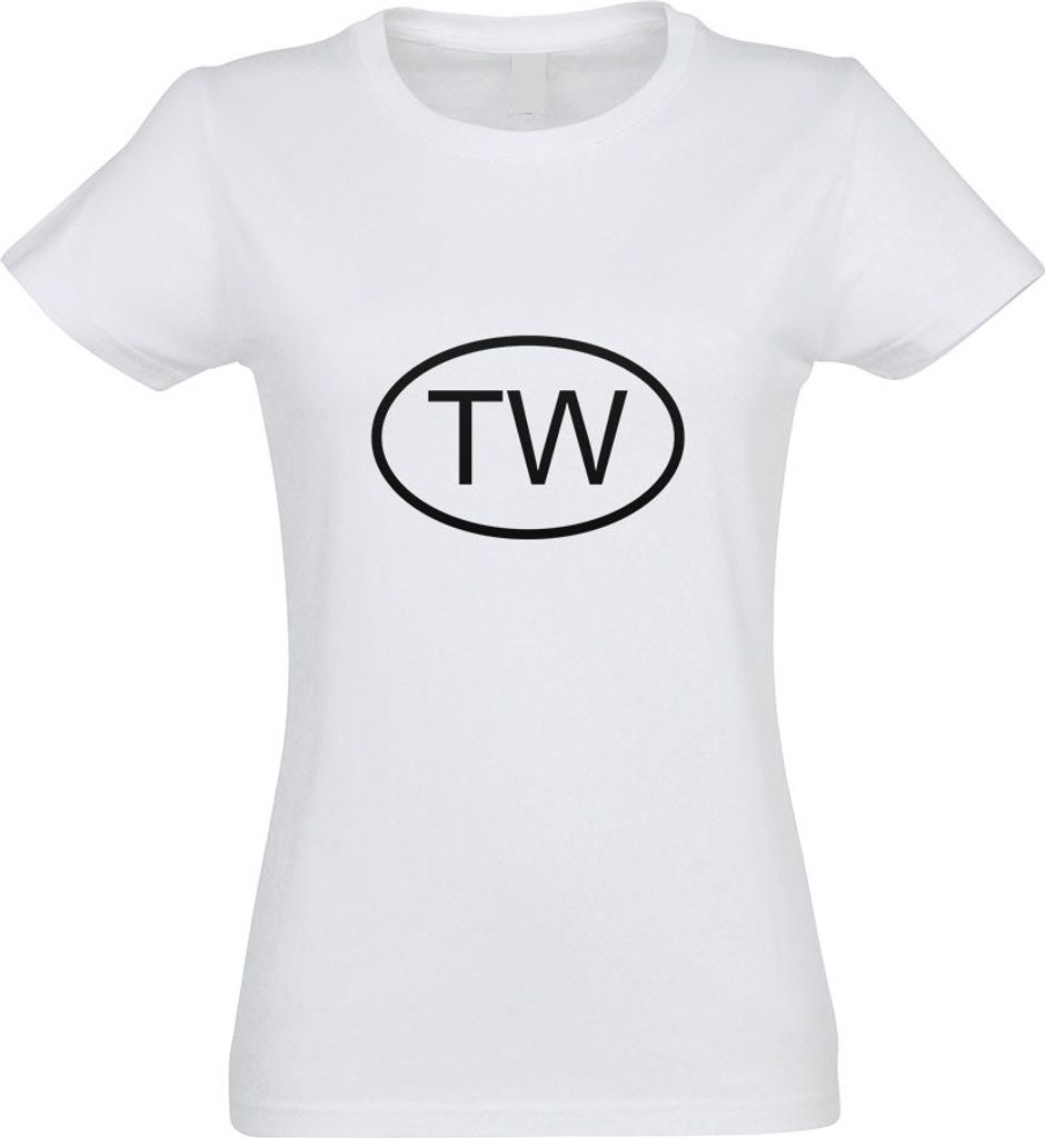Kiwistar - T-Shirt tailliert - Damen - Weiss - Taiwan TW - mit Motiv Bedruckt - Funshirt Design - Sport - Freizeit - Damen - M
