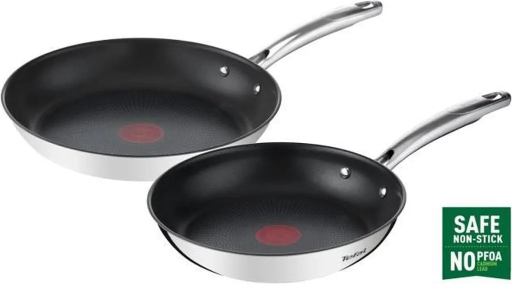 Set 2 Padelle Tefal Duetto+ G732S255 Inox Induzione - Offerta Online