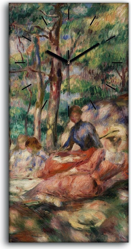 Küche Wohnzimmer Wand Leinwand Uhr 30x60 Malerei Abstrakte Wald Bäume Menschen - schwarze Hände