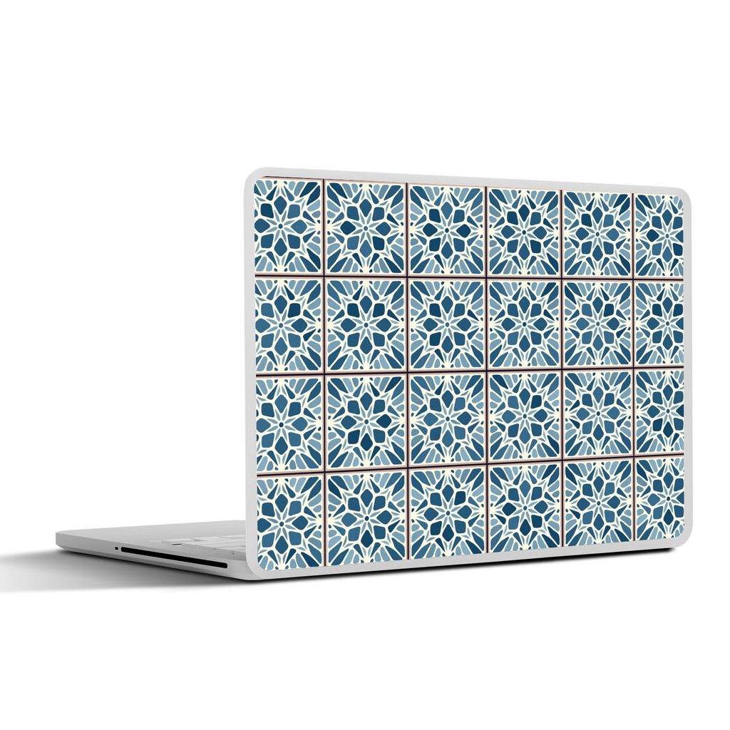 MuchoWow Laptop Aufkleber Sticker Cover Fliese - Vintage - Muster 40x30 cm - Laptop Dekoration - Selbstklebend