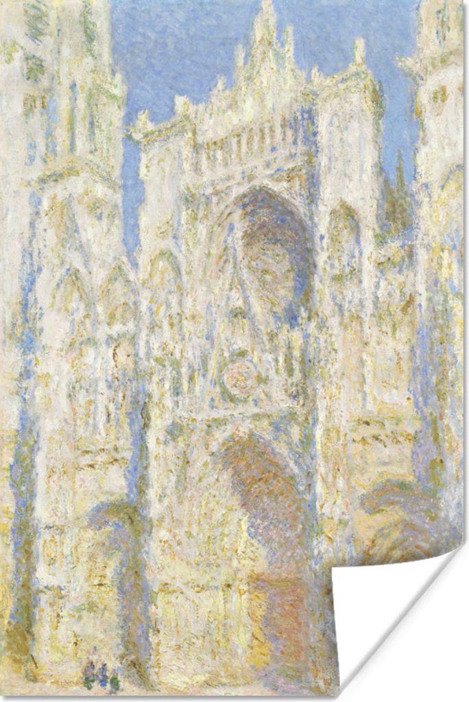 MuchoWow Poster Kathedrale von Rouen - Gemälde von Claude Monet 80x120 cm - Papierdruck