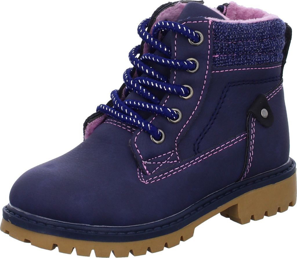 girlZ onlY Mädchen-Schnürstiefelette mit Warmfutter Blau, Farbe:blau, EU Größe:27