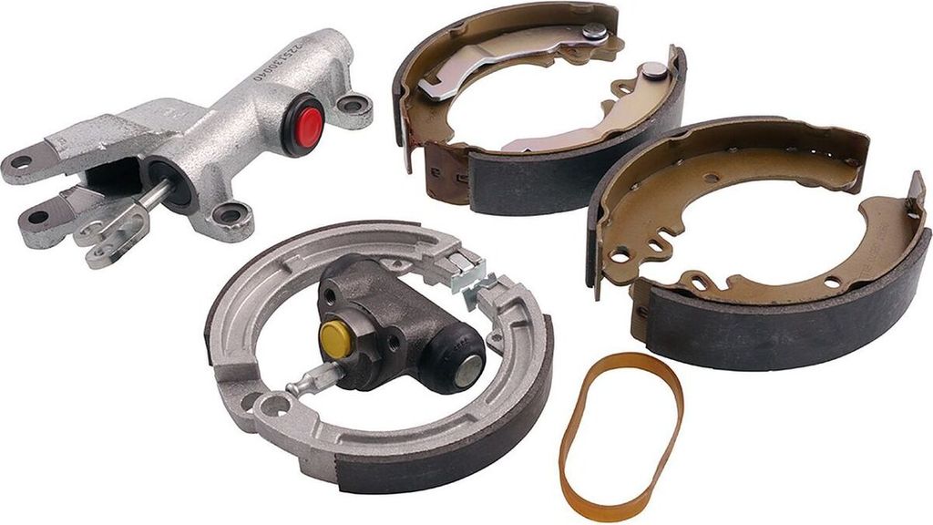 Bremsbacken + Hauptbremszylinder Set kompatibel für Piaggio Ape 50 Mix TM FL RST