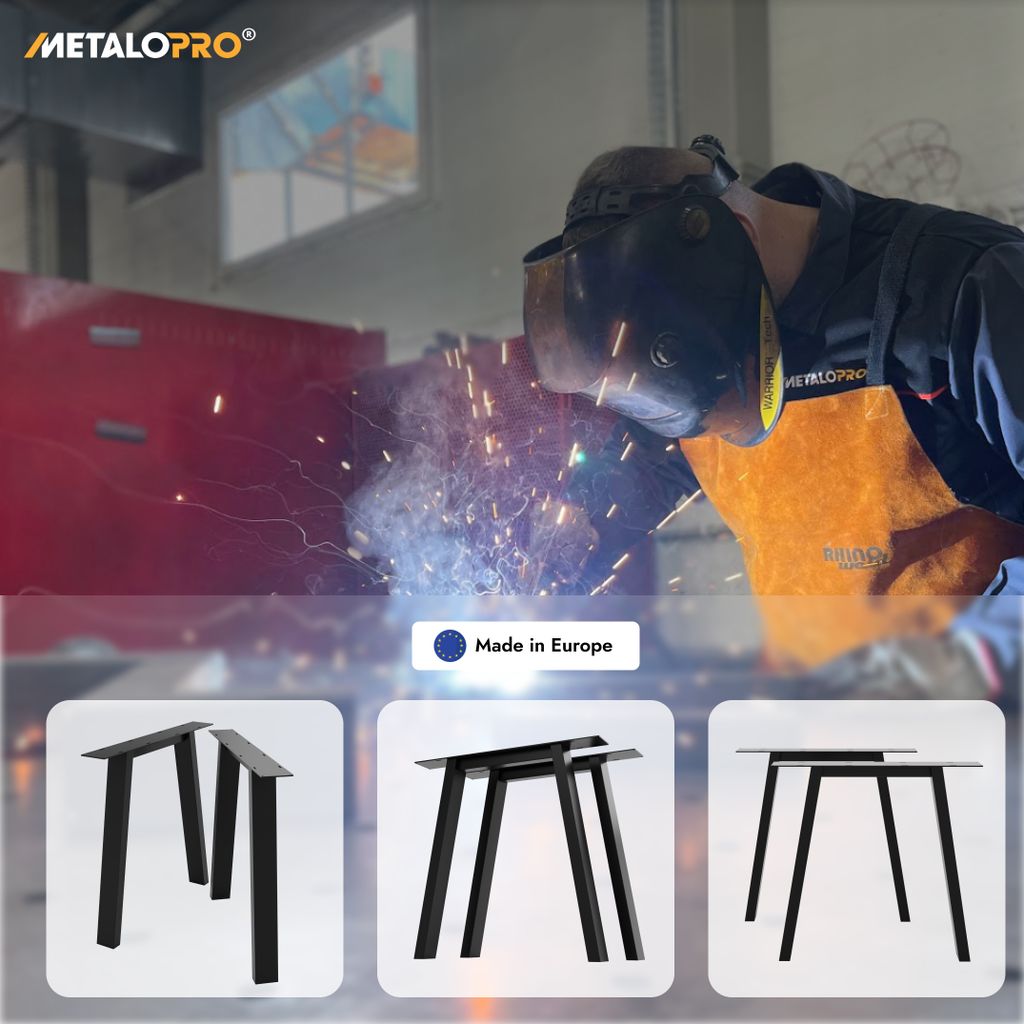 MetaloPro 2 Stück Tischbeine-Metall Schwarz 72cm I Produktbild 7