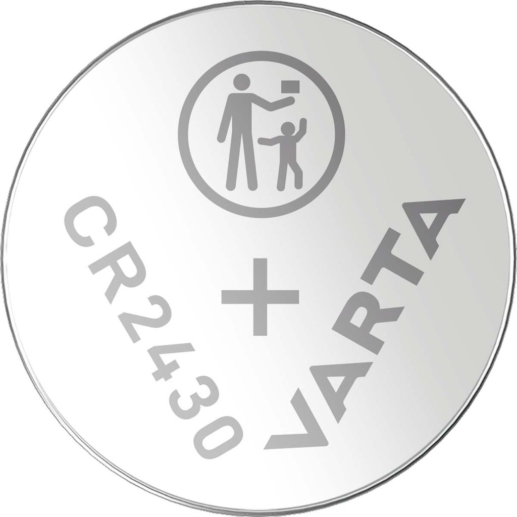 Lithium-Knopfzellenbatterie CR2430 | 3 V DC | 290 mAh | 1-Blister | Silber