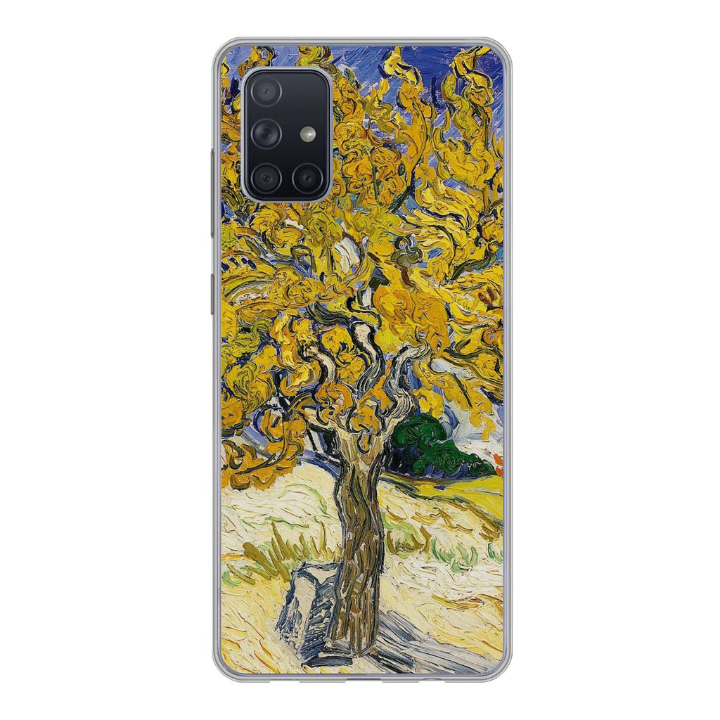 MuchoWow Handyhülle Schutzhülle Hülle für Samsung Galaxy A51 Maulbeerbaum - Vincent van Gogh Silikon Softcase Handy Hülle - Schutzabdeckung