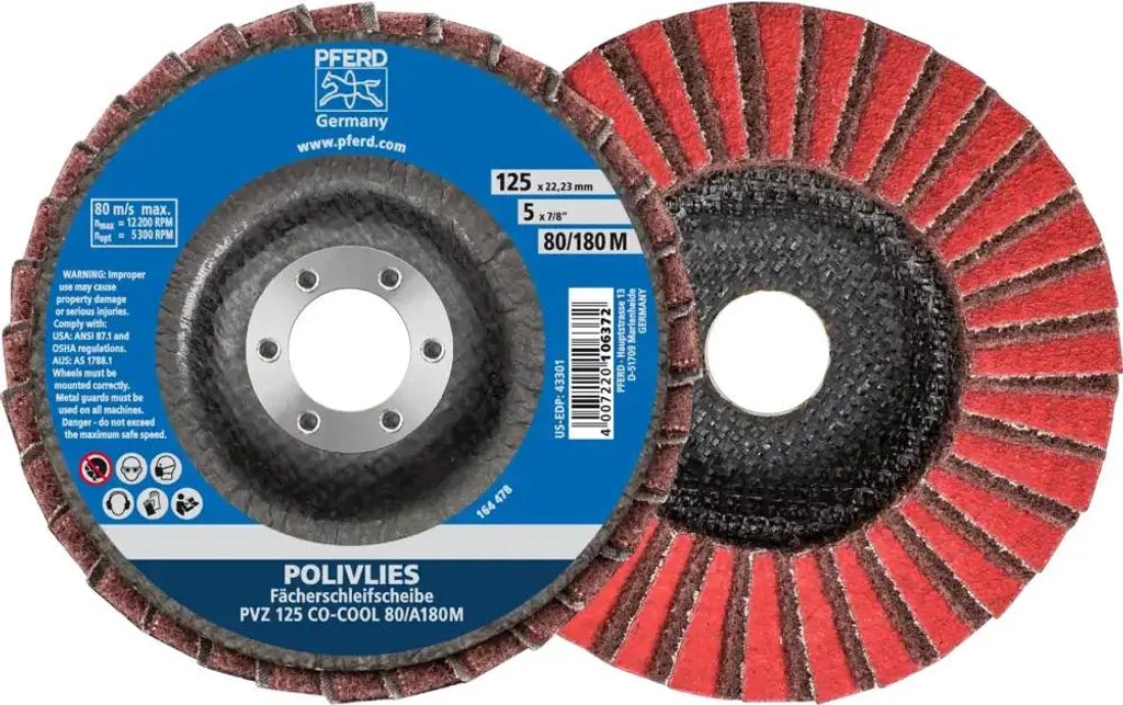 PFERD TOOLS POLIVLIES disco lamellare PVZ ceramica CO-COOL