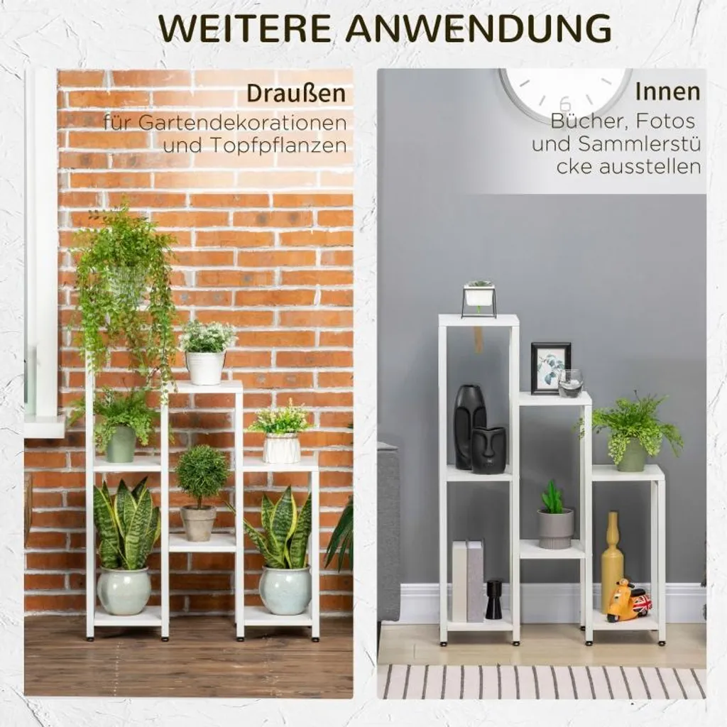 Support à Fleurs Intérieur et Extérieur Blanc pour Jardin Vertical 7