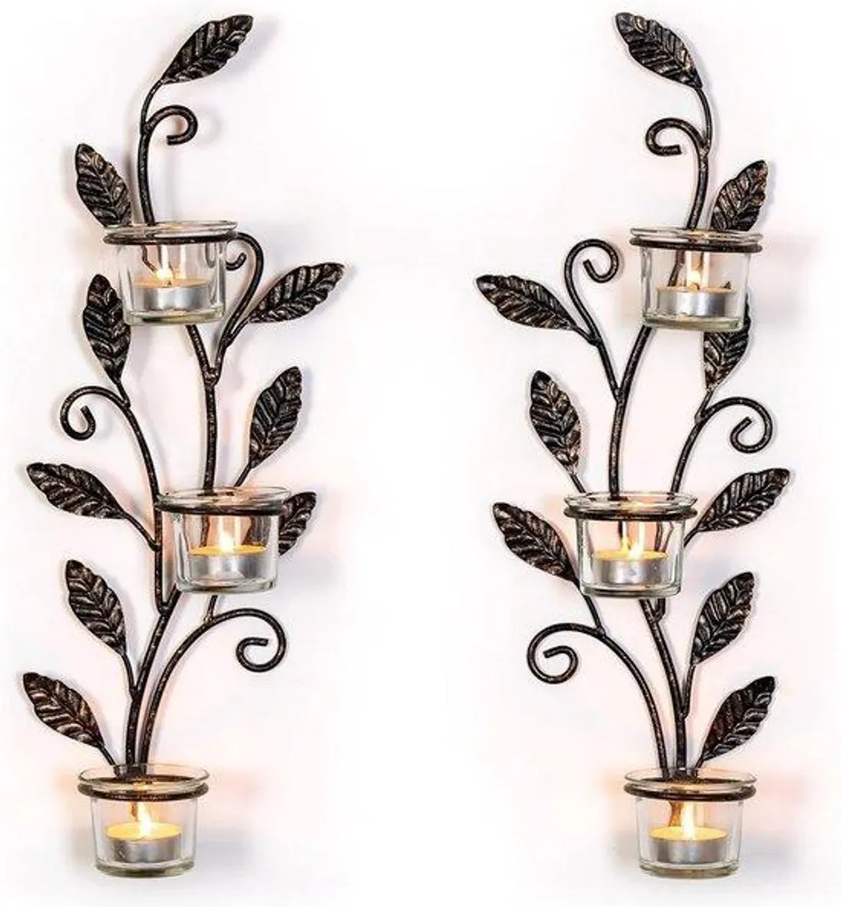 Luminaire Mural Style Chandelier Noir 6 Verres pour Salle à Manger