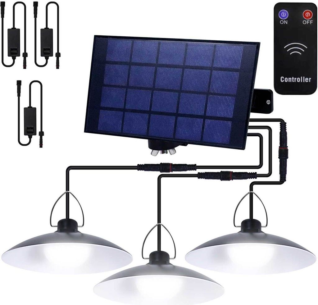 LED Solarlampen für Außen Hängend mit Fernbedienung, Solar Lampe Outdoor Wasserdichte Solar Hängelampen für Außen für Garten Terrasse Balkon...