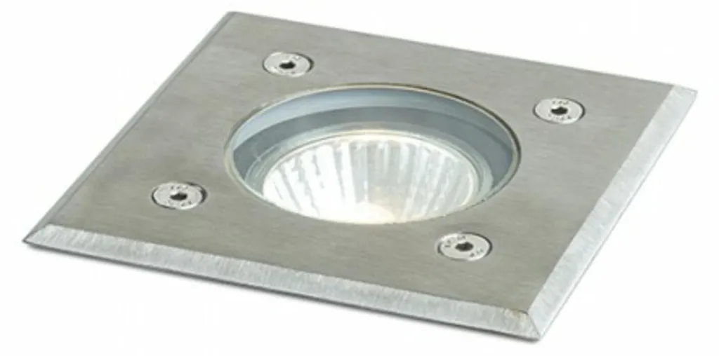 Spot encastré de terrasse ORBU SQ 10 Inox 230V pour balisage allée