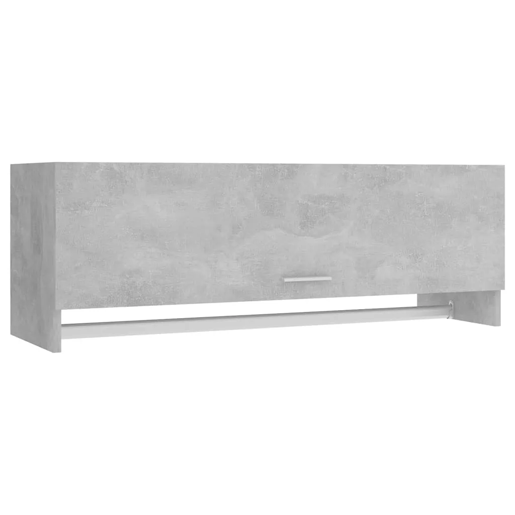 Armadietto Pensile 100x32,5x35 cm - Robusto Grigio Cemento in Legno
