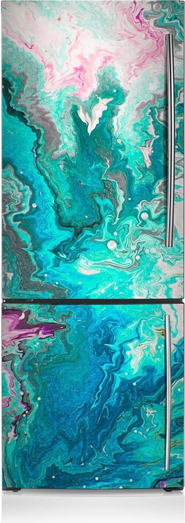 Magnetfolie Aufkleber Kühlschrankmagnete 60x205 cm - Abstraktes Grün.