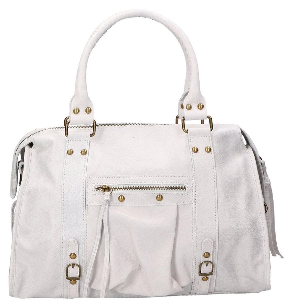 Elara Damen-Schultertasche aus echtem Wildleder Blau  Italy Produktbild 