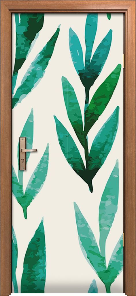 Türposter 80x200 cm Türaufkleber Türtapete Türfolie Klebefolie Kunstdruck handgezeichnetes Blatt