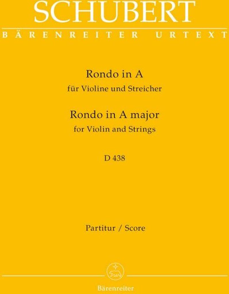 Rondo A-Dur D438 für Violine und Streicher (Streichorchester) Partitur