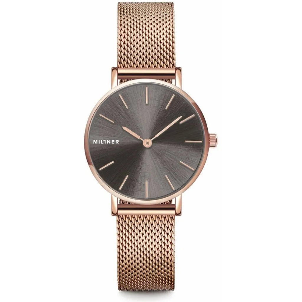 Montre Millner modèle 8425402504857 - Montre Homme en Acier Noir Mat