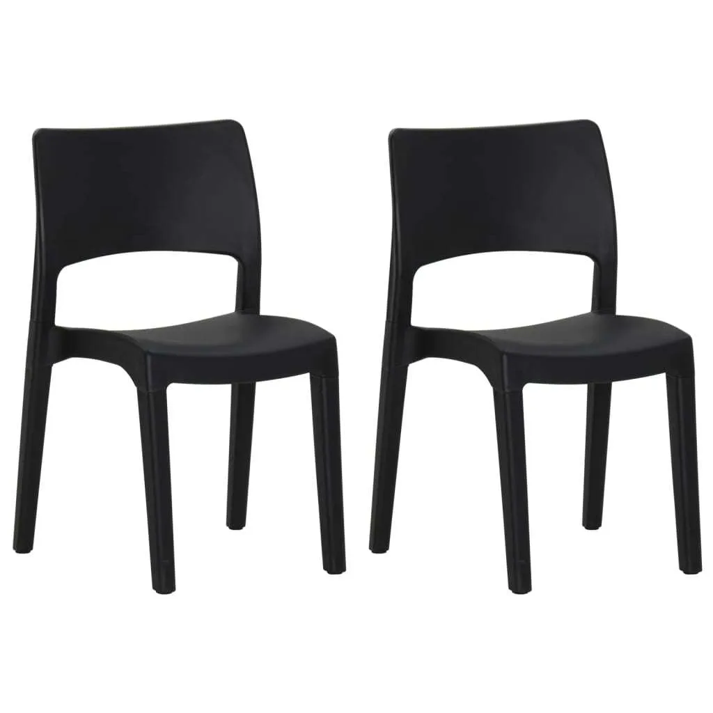 Chaises de Balcon Modernes Anthracite Lot de 2 pour Petit Espace Jardin