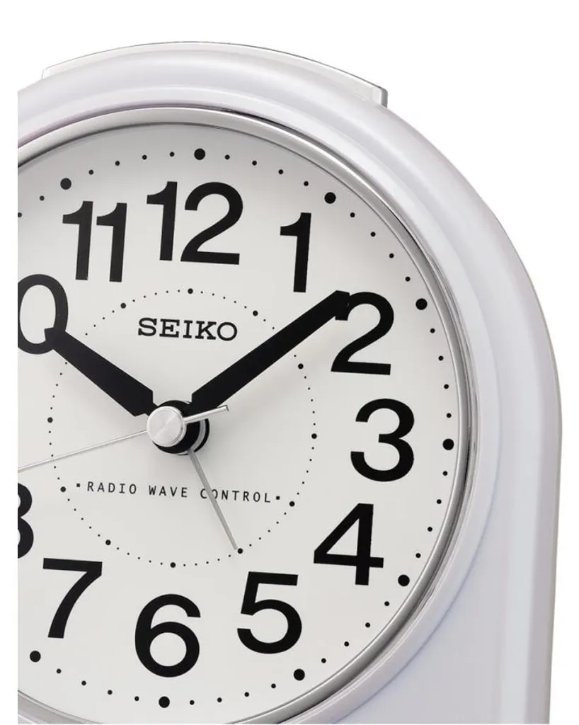 Seiko montre QHR204W horloge de table radio-pilotée blanche précise