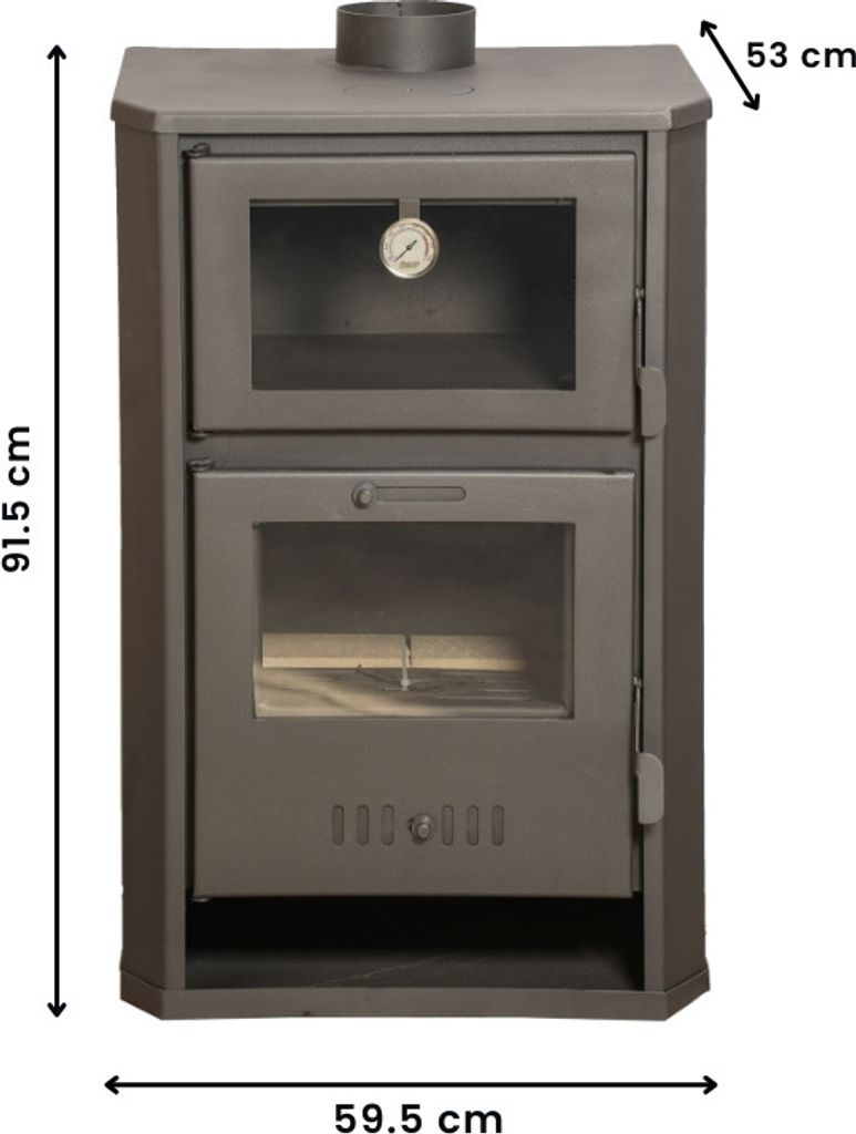 Kaminofen, Holzofen Wasserführend mit Backfach Balkan Produktbild 7