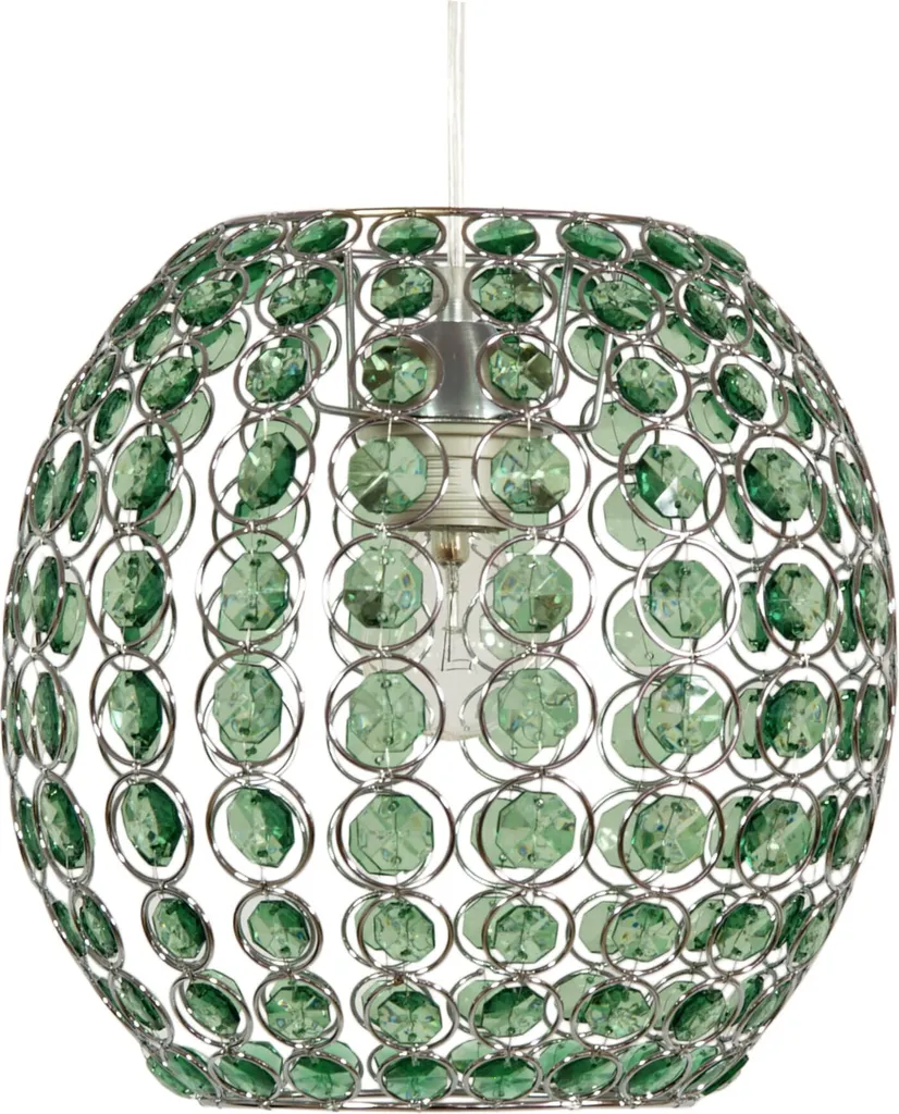Candellux RICA 31-02556 Lampe Suspendue en Cristal et Chrome Élégante