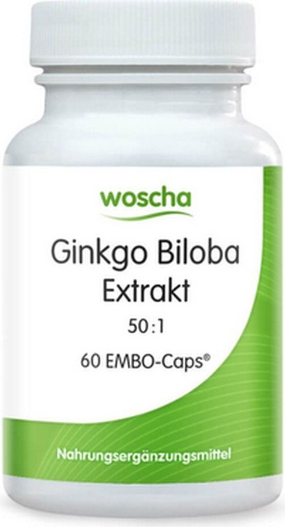 Woscha Ginkgo Biloba Extrakt 60 mg 60 EMBO-Caps Produktbild 