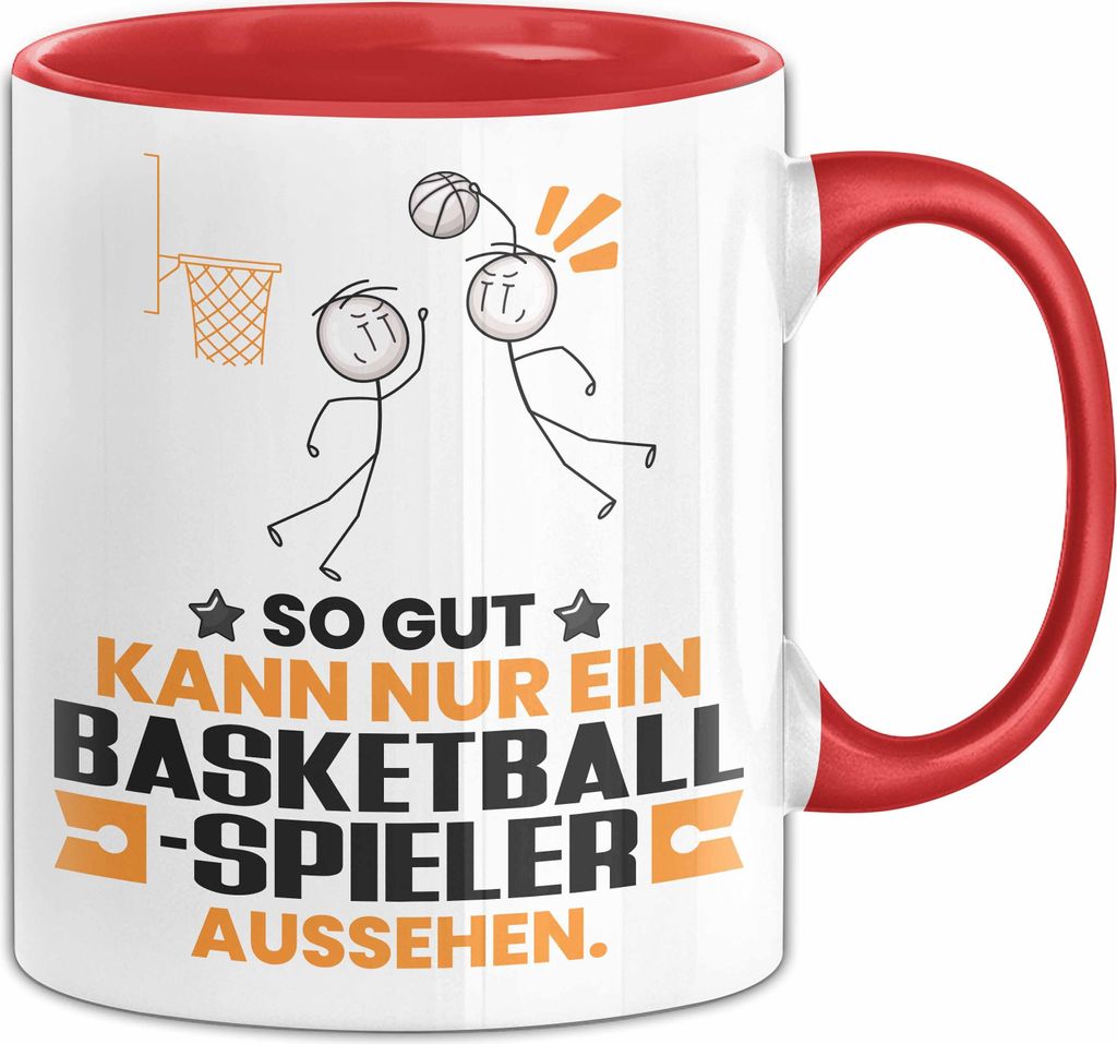 Basketballspieler Geschenk Tasse So Gut Kann Nur Ein Basketballspieler Aussehen Geschenkidee Kaffee-Becher (Rot)