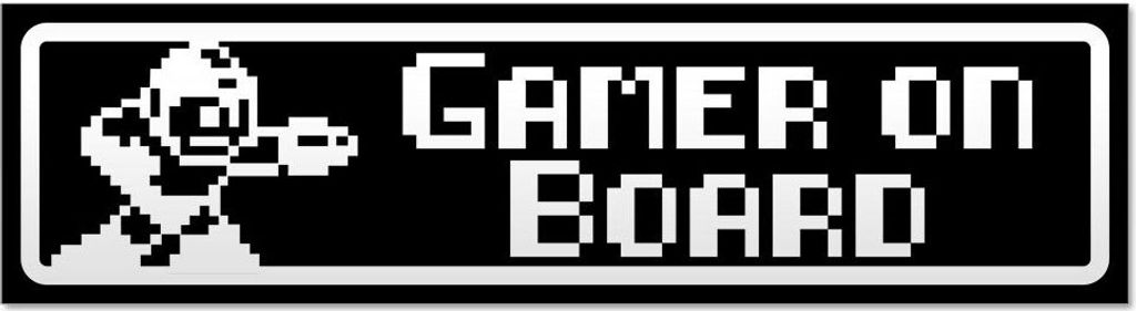 Kiwistar Gamer on Board invertiert Magnetschild Schild magnetisch - 45cm Schwarz - Magnetfolie für Auto PKW Kfz