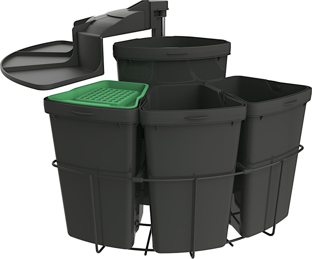 Abfallsorter CABBI-4 plus in ANTHRAZIT inkl. -Deckel / ab Produktbild 