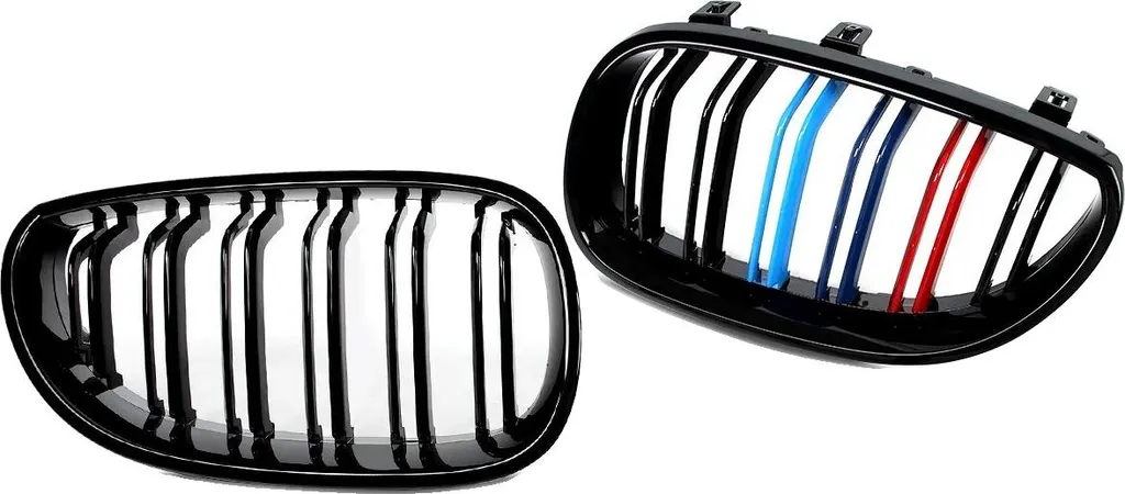 Grille de calandre noir laqué pour Série 5 E60 E61 en ABS haute qualité