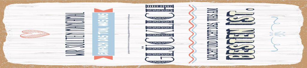 vianmo Blechschild 46x10 cm Das tun was uns glücklich macht