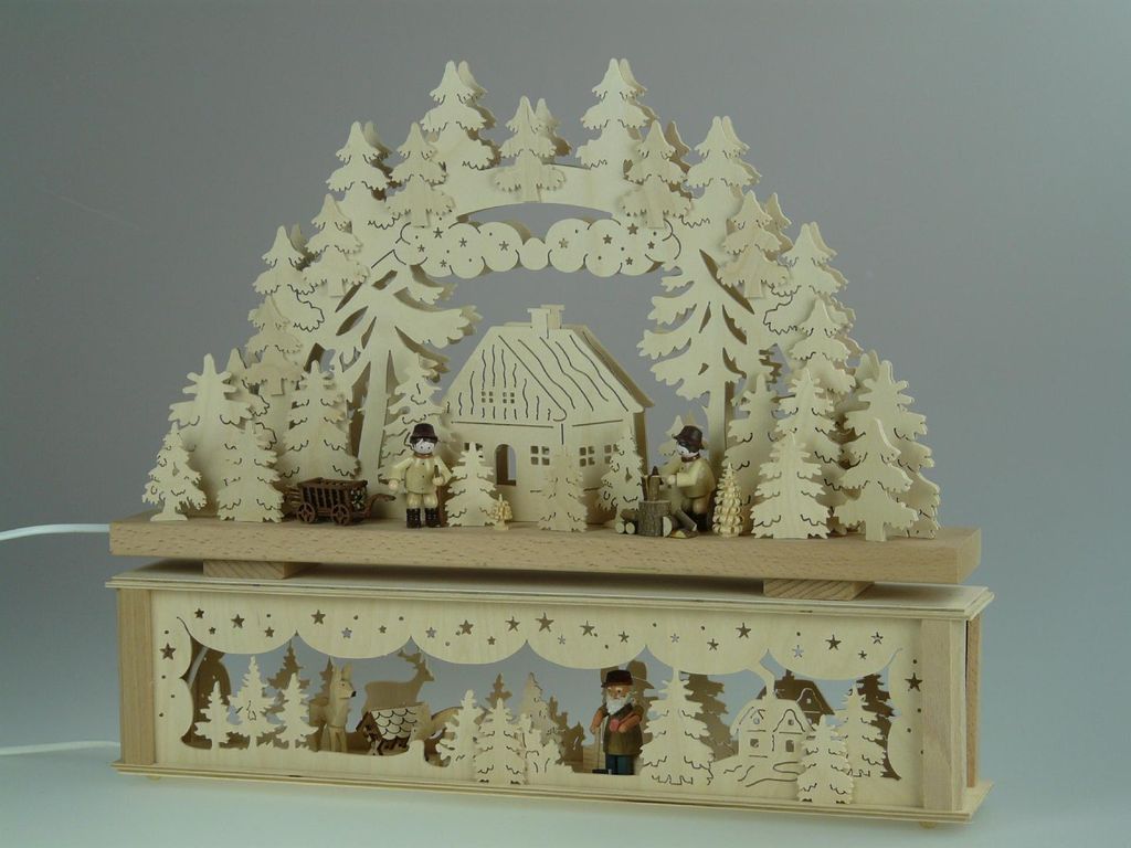 Original Erzgebirgischer Marken Schwibbogen Lichterbogen 50 x 43 cm K50-4_35