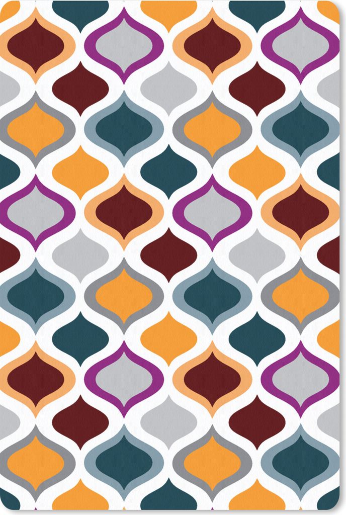 MuchoWow Mauspad Mousepad Retro - Linie - Muster 18x27 cm - Mousepads - Maus Mat - Pad - Mausunterlage