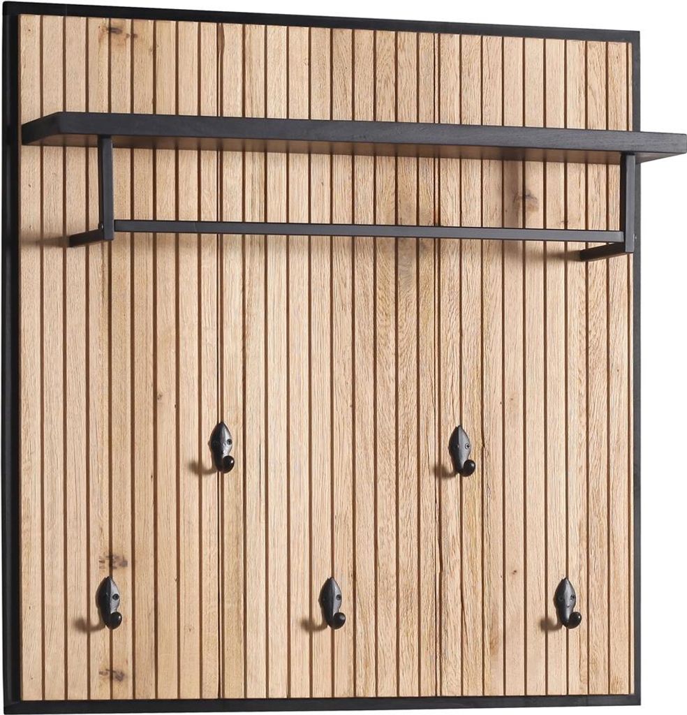 Wandgarderobe 88x88cm 'Namibia' Eiche & Mango schwarz