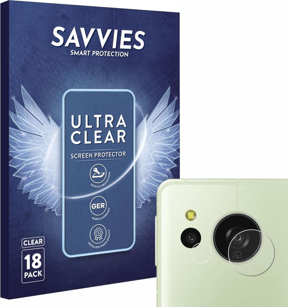 18x Für Sharp Aquos Sense 8 (NUR Kamera) Schutzfolie Savvies Displayschutz Display Schutz Folie Klar Transparent