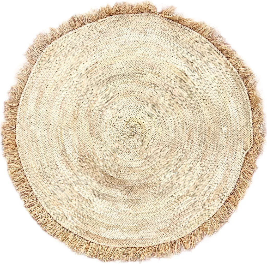 Tapis de Terrasse Rond 160 cm Silva : Décoration Extérieure Bohème