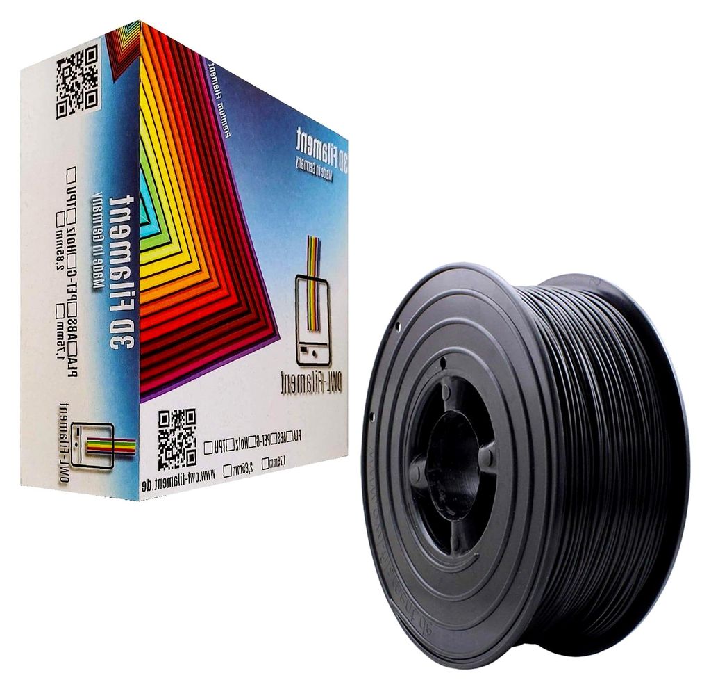 3D-Drucker PLA 1,75 mm 1 kg Spule (Schwarz)