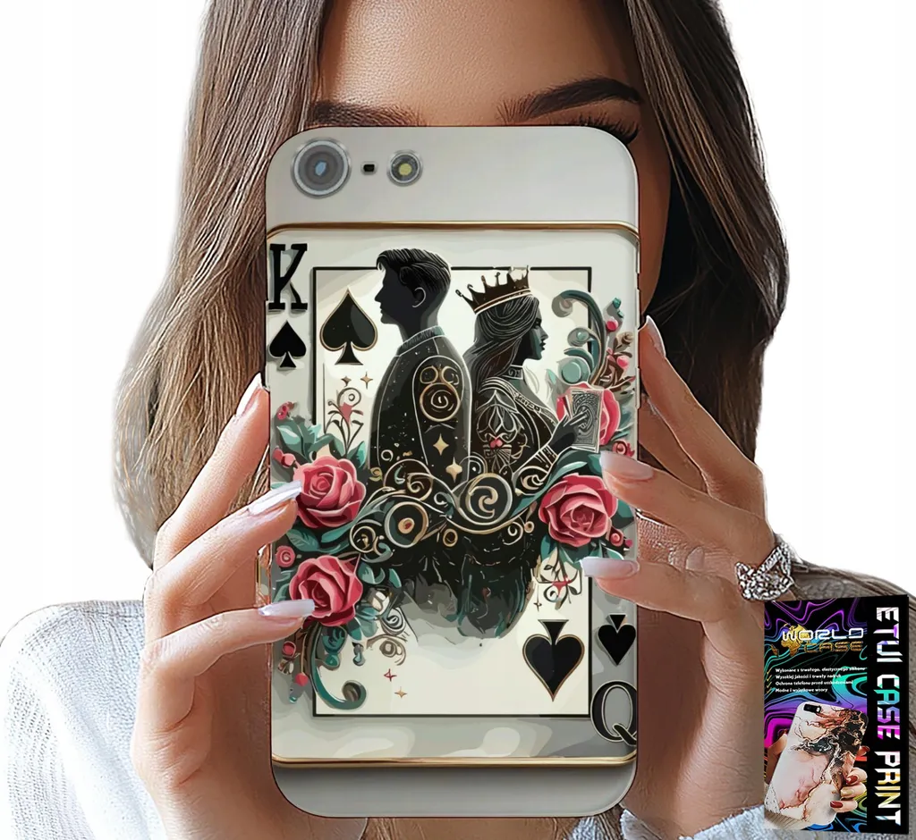 Custodia iPhone 5 Poker King Card + Screen Protector Vetro 9H