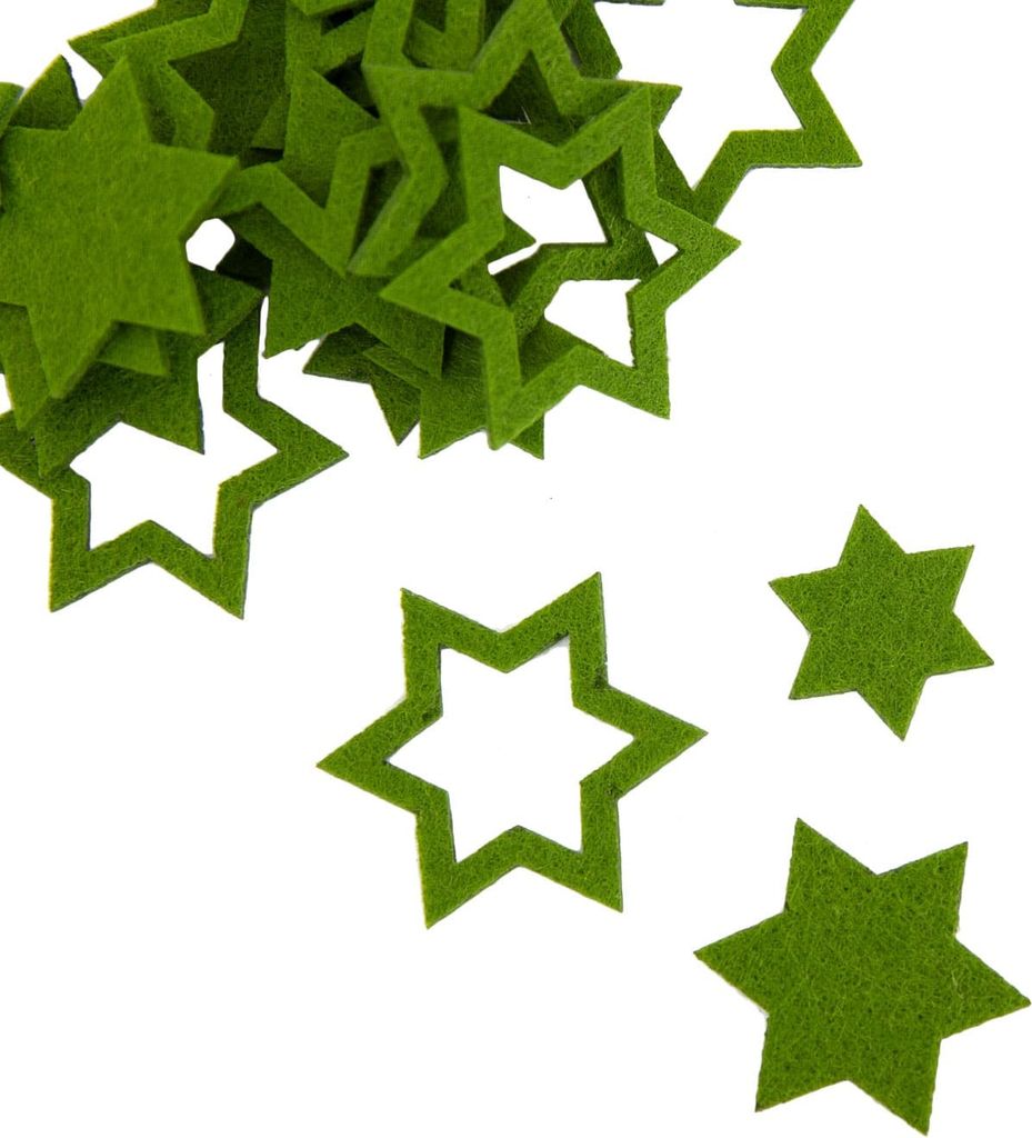 Oblique Unique 24 Filz Sterne Weihnachtsdeko Tischdeko Produktbild 