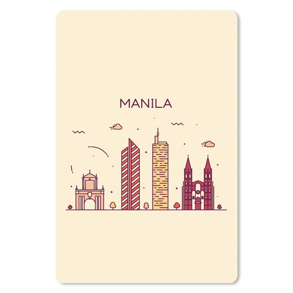 MuchoWow Mauspad Mousepad Manila - Philippinen - Skyline 40x60 cm - Mousepads - Maus Mat - Pad - Mausunterlage - Schreibtisch Accesoire