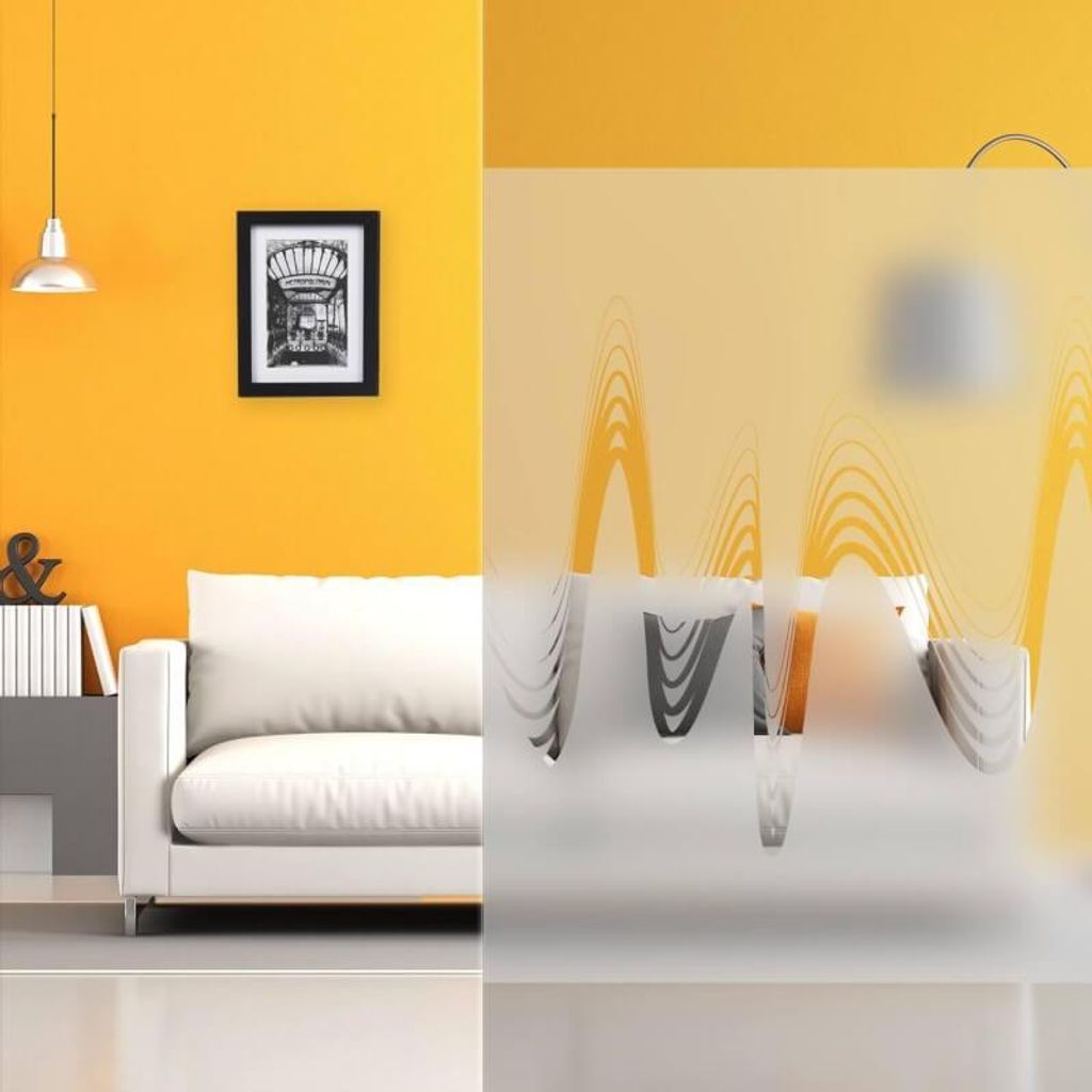 DIMEXACT - DIMEXACT Selbstklebende Dekorfolie mit Motiven für Fenster, Welleneffekt, Breite 1,52 m, Rolle -152 cm x 1 m - en Rouleau