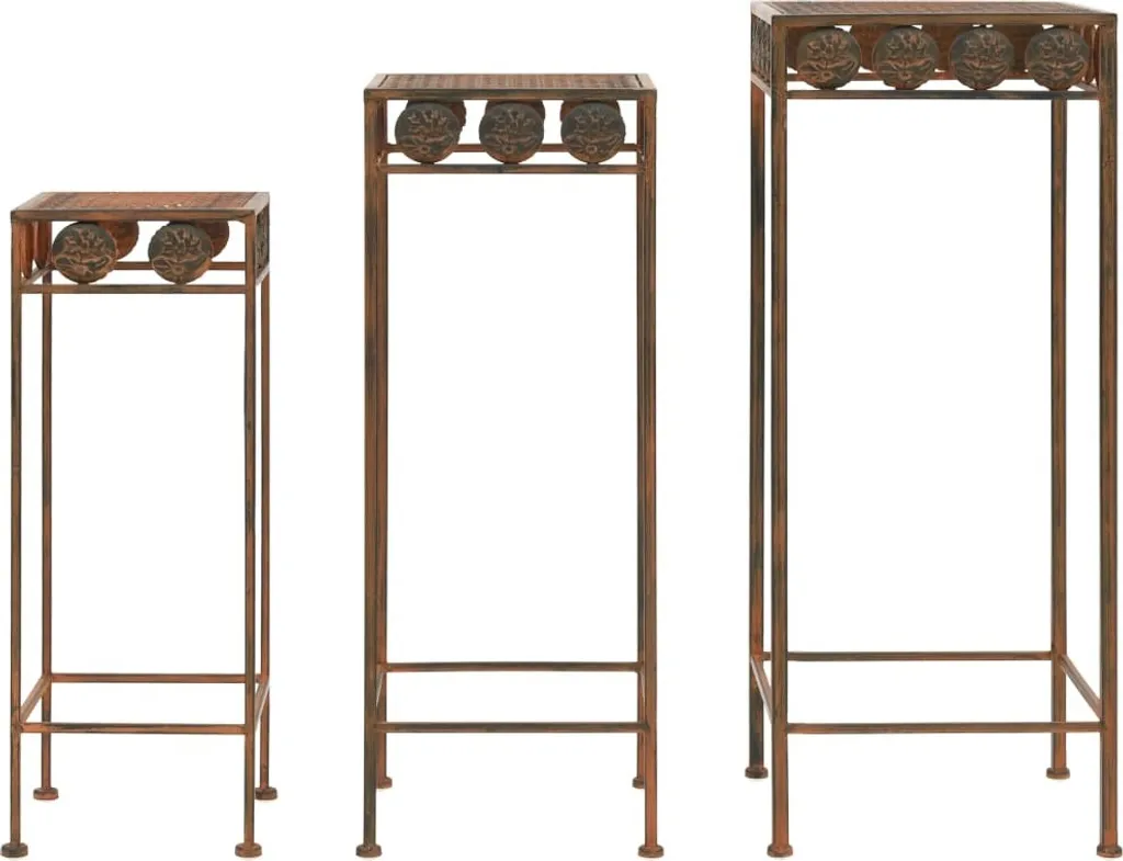 Supports de plantes robustes en métal rouillé pour fleurs tombantes - 3
