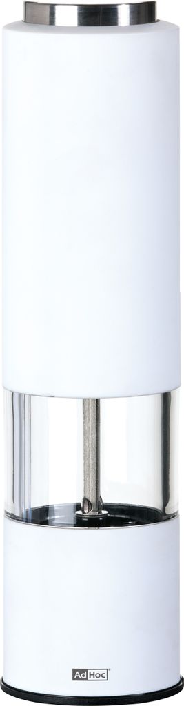 AdHoc EP23 elektrische Salzmühle oder Pfeffermühle Tropica, Kunststoff | Edelstahl, Farbe: Weiß