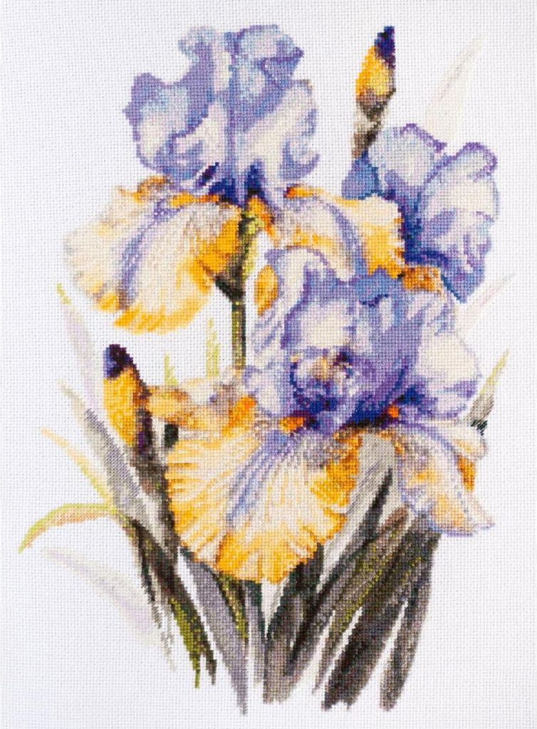 Abris Art Kreuzstich Set "Iris", Zählmuster, 30x21cm