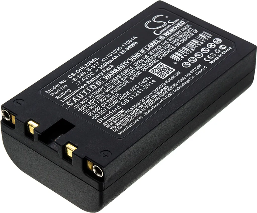 Batterie pour Mesures sur Terrain Graphtec GL240 GL840 GL200 et GL450