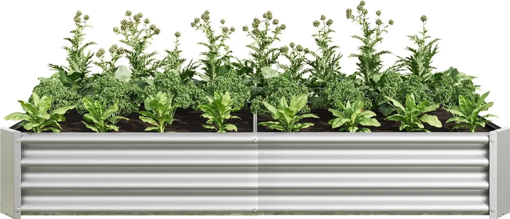 Carré potager surélevé XXL en acier galvanisé pour légumes et fleurs