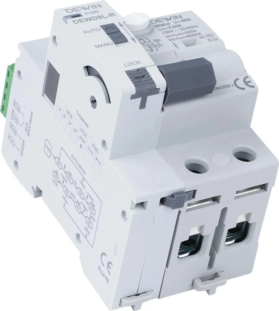 Interrupteur Différentiel Auto-Réarmable 40A 30mA pour Tableau Électrique