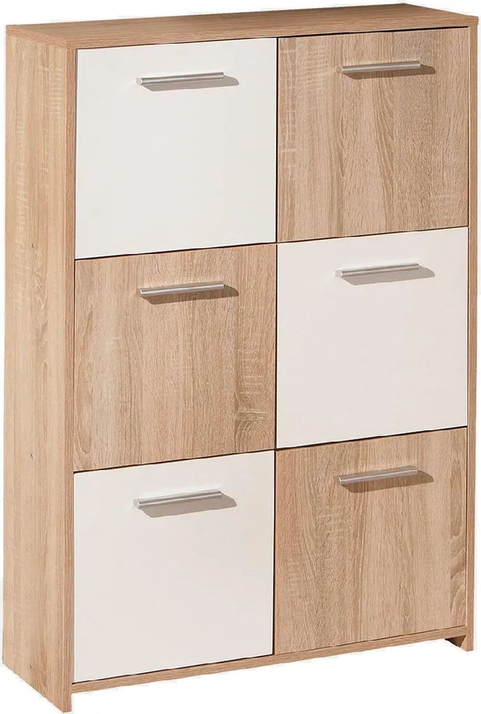 Meuble d'Entrée Blanc Dresano 77cm de Large Idéal pour Petit Espace