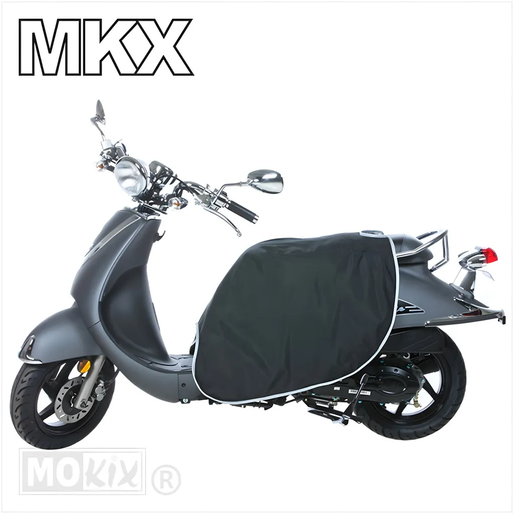 Protection froid MKX noir couvre-jambes avec doublure polaire et sangles