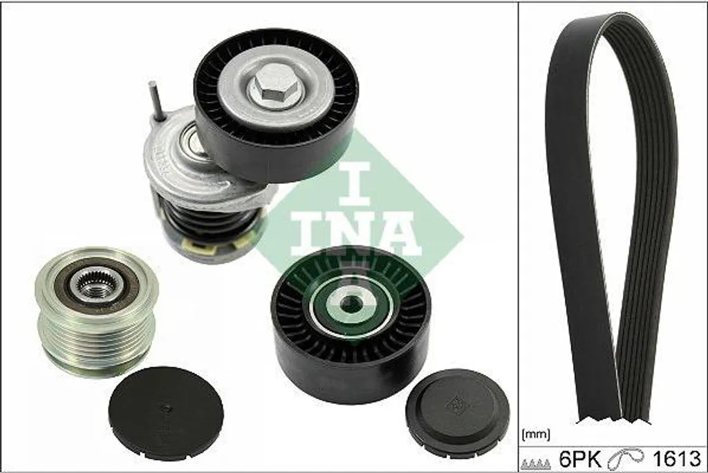 Kit courroies trapézoïdales INA 529 0467 20 pour Crafter et Audi A4